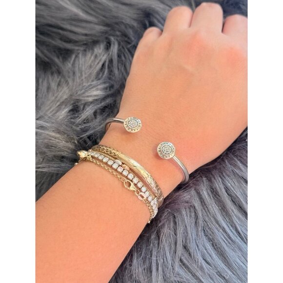 Pandora Signature Pave Cz Open Cuff - Picture 8 of 9